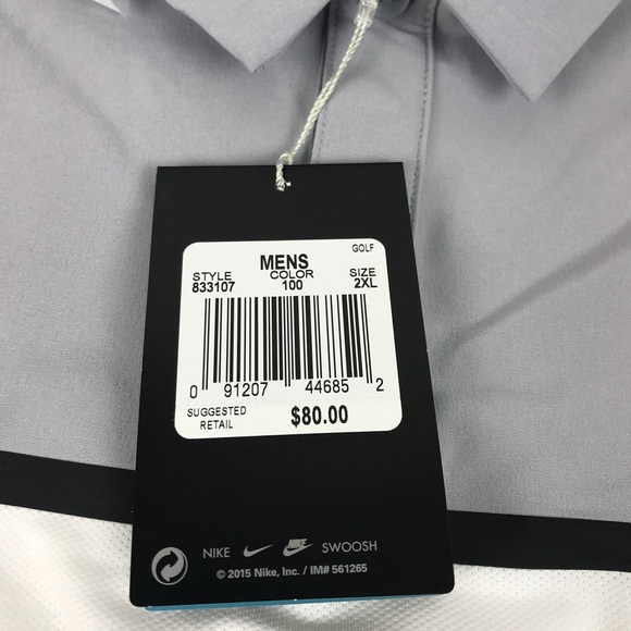 Nike Golf Men’s Two Tone Button Polo Shirt - Picture 6 of 7